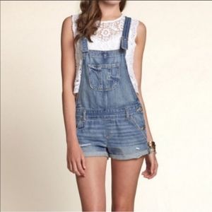 Hollister Denim Shorts Overalls Jumper